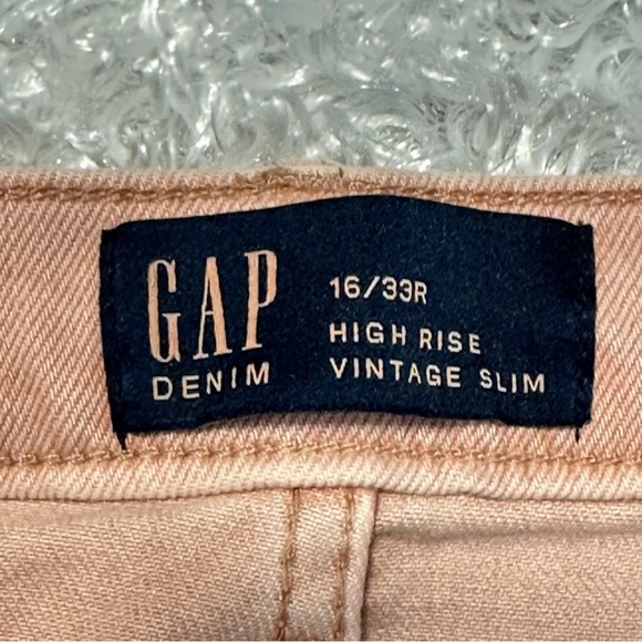 Gap Pink High Rise Vintage Slim Ankle Pants Sz 16 NWT (Flawed) - Picture 6 of 11